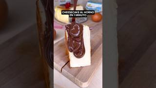 CHEESECAKE AL HORNO en 1 MINUTO shorts recetas [upl. by Tressa]