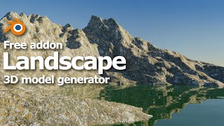 Blender landscape addon tutorial free generator for making landscape terrain 3D model [upl. by Stulin]