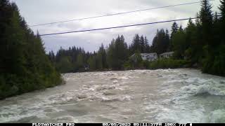 Timelapse of erosion during the Aug 5 glacial outburst flood in Juneau [upl. by Traver836]