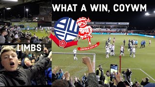 ABSOLUTE LIMBS AS BOLTON SCORE LAST MIN WINNER AWAY AT LINCOLN BOLTON 10 LINCOLN  LCFC V BWFC [upl. by Mancino]