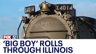 Big Boy train makes whistle stops in Illinois [upl. by Durman117]