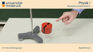 31a Freie Schwingungen Teil 13  Vorlesung Physik I [upl. by Eanal357]