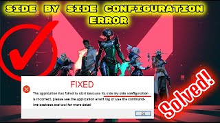 The Application has failed to start because its side by side configuration is incorrect EASY FIX [upl. by Ahsyad826]