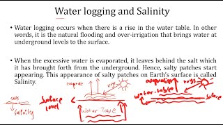 Water Logging and Salinity Part 1 [upl. by Rubens]