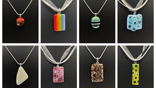 Fused Glass Jewelry Galore — SEVERAL Different Projects in One Video [upl. by Lutero]