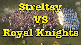 AOE4  100 Rus Streltsy Vs 100 French Royal Knights [upl. by Adanama]