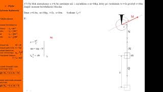 375 Fizykamax bryła sztywna blok nieruchomy nitka z ciężarkiem moment bezwładności [upl. by Allerie]