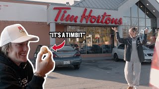 A Trip to Tim Hortons While in Canada [upl. by Nallad672]