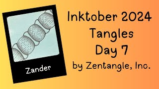 Inktober Tangles 2024 Day 7 Zander by Zentangle Inc [upl. by Orman]