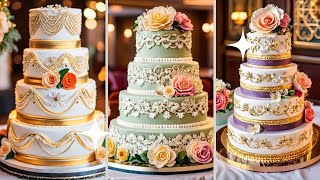 4 Tier wedding cake designs wedding cake [upl. by Vachel]