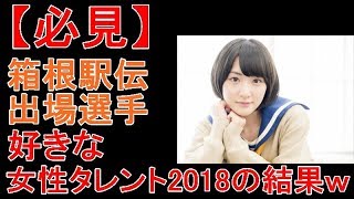 【必見】箱根駅伝出場選手が選ぶ好きな女性タレント2018の結果ｗ [upl. by Ahsa]