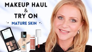 New Makeup Haul amp Try On Tutorial for Mature Skin [upl. by Audres]