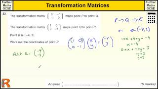 Transformation Matrices GCSE Further Maths revision Exam paper practice amp help [upl. by Bourke570]