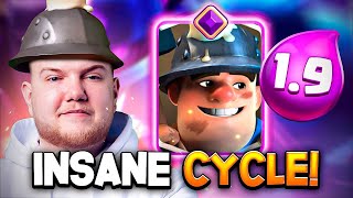 19 MINER CYCLE😱 FASTEST DECK IN CLASH ROYALE [upl. by Lytsirhc]