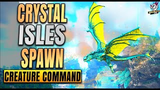 Ark crystal isles How spawn new creatures command valis only iso crystal isles mod [upl. by Ahsehat]