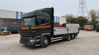 Scania R480 Pritsche mit Ladebordwand [upl. by Ennahgem]