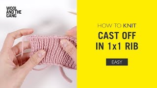 How To Knit Cast Off In 1x1 Rib [upl. by Sunderland175]