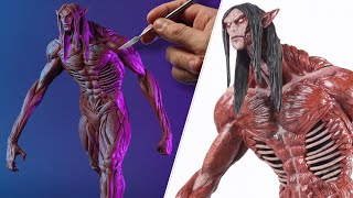 Sculpting EREN Founding Titan Final Form  Attack On Titan  Shingeki No Kyojin [upl. by Riamo]