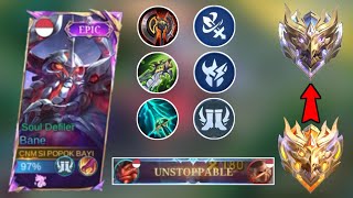 NEW BANE BEST BUILD AND EMBLEM TERSAKIT 2024 BUILD BANE TERSAKIT 2024  Mobile Legends [upl. by Nossah]