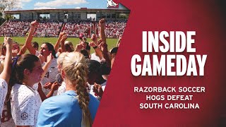 Inside Gameday Hogs Defeat South Carolina  RAZORBACK SOCCER [upl. by Esiuol]