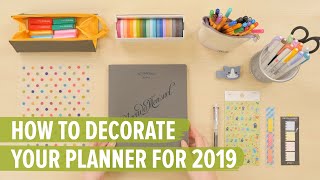 How To Decorate Your Planner For 2019 10 MustHave Planner Supplies [upl. by Suidualc]