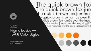 202 — Figma Basics — Text amp Colors Styles [upl. by Selij]