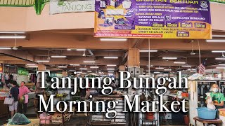 【4k】Tanjung Bungah Market in Penang Malaysia [upl. by Ecirbaf]