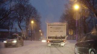 Driving in Montreal january 28 during the snow storm 12 HD [upl. by Anazus]