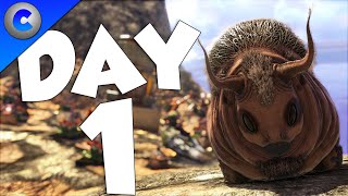 Claiming Our Busted Main Base Spot Day 1  ARK PvP [upl. by Nyvlem]