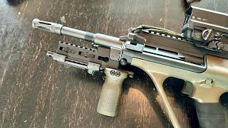 Corvus Defensio Charging handle and Silver Star Shooting Sports side rail install on the AUG [upl. by Ingunna]