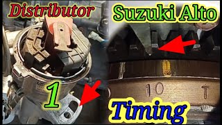 How to install the distributor  Learn To Do Suzuki Alto Distributor Timing  setting distributor [upl. by Dadirac]