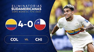 COLOMBIA vs CHILE 40  RESUMEN  ELIMINATORIAS SUDAMERICANAS  FECHA 10 [upl. by Nosnaj]