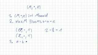 Mathematik für Informatik Studenten 40  Algebraische Grundstrukturen  Gruppe [upl. by Daisey]