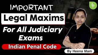 Legal Maxims for Judiciary  legal maxims of ipc  hindi [upl. by Morse378]