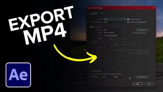 How to Export After Effects to MP4 [upl. by Brick]