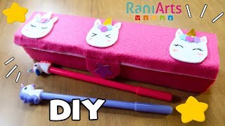 LAPICERA  CARTUCHERA DE UNICORNIO  DIY  UNICORN PENCIL CASE [upl. by Neff]