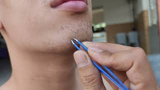 PLUCKING FACIAL HAIR for Mr gfdsalkjhasdf asmr [upl. by Volkan]