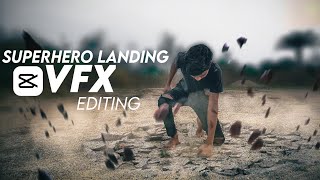 Superhero landing VFX Editing in capcut in hindi  Mobile VFX editing  capcut tutorial  tutorial [upl. by Nyleahs]