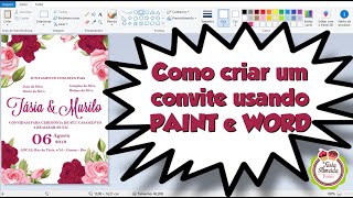 Como Criar a arte de um Convite de Casamento  DIY [upl. by Aneekan765]