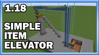 How To Build A Simple Item Elevator  Minecraft Java 118  Tutorial [upl. by Rozella]