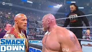 WWE 2 October  The Rock VS Brock Lesnar VS Roman Reigns  Smackdown  Full match [upl. by Haem]