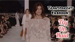 Haul Transparent new  Transparent Fashion  see through fashion Try on haul fashion youtube [upl. by Adialeda641]