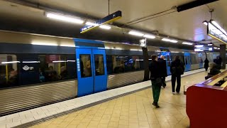 Stockholm Metro  Slussen Station  Sweden  220424 [upl. by Pulchia857]