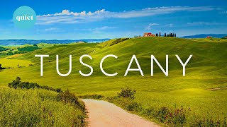 Scenic Relaxation  ITALY Flying Over TUSCANY  4K Long Scenic Relaxation Film with Calming Music [upl. by Cormack]