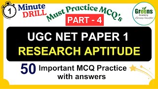 RESEARCH APTITUDE Part 4   Research Methods  UGCNET  SET  PAPER 1 MCQ Practice quiz [upl. by Joachim]