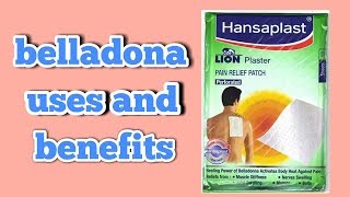 Benifits of belladona plaster दर्द और फोड़े फूंसी के लिएHindi [upl. by Keeley]