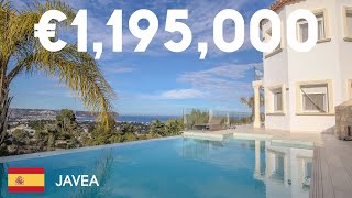 SOLD  Touring a Stunning 4 Bed Villa with Panoramic SEA VIEWS in Javea Spain [upl. by Tehr]