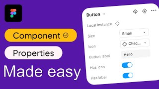 Figma Component Properties 2024 [upl. by Embry870]