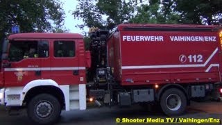 Bau eines Damms aus Sandsäcken zum Schutz der Kläranlage in VaihingenEnz  FEUERWEHR FREUDENTAL [upl. by Reckford]