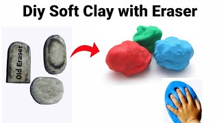 How to make Eraserclay type Eraser at home easily makinghow to make Kneaded Eraserhomemade Eraser [upl. by Ynnavoig]